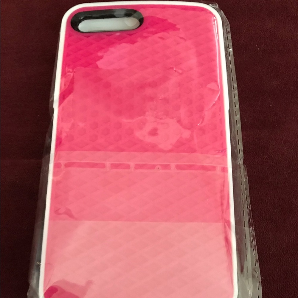Vans IPhone 7 Plus case white/rose red waffle